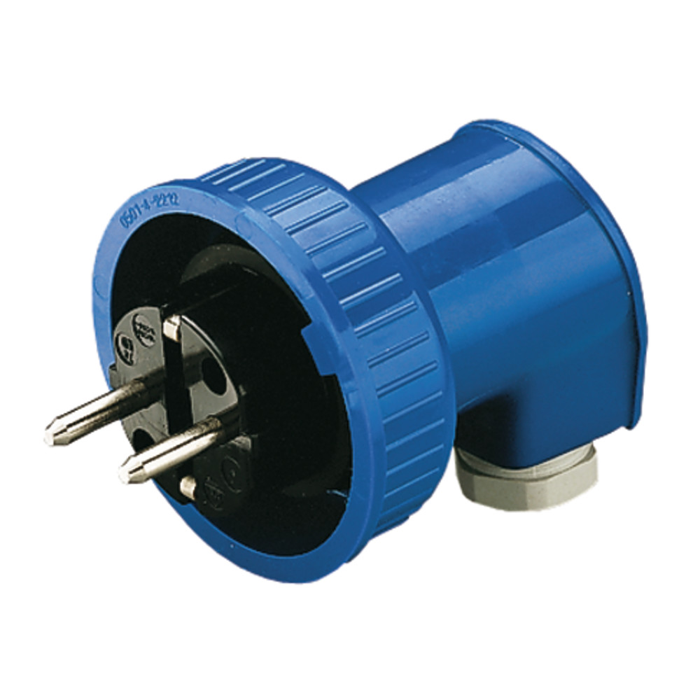 Mennekes Schuko Winkelstecker IP66, IP66, blau/grau